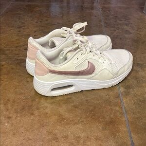 Nike Cream and Pink Air Max Sneakers